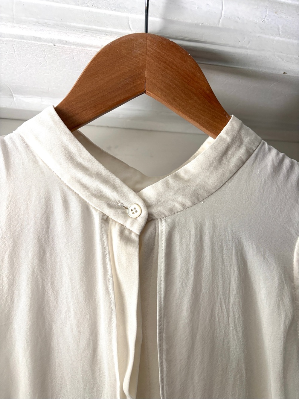 Haute Hippie Sleeveless Silk Tunic Blouse Off White High Low Size L - Picture 2 of 13